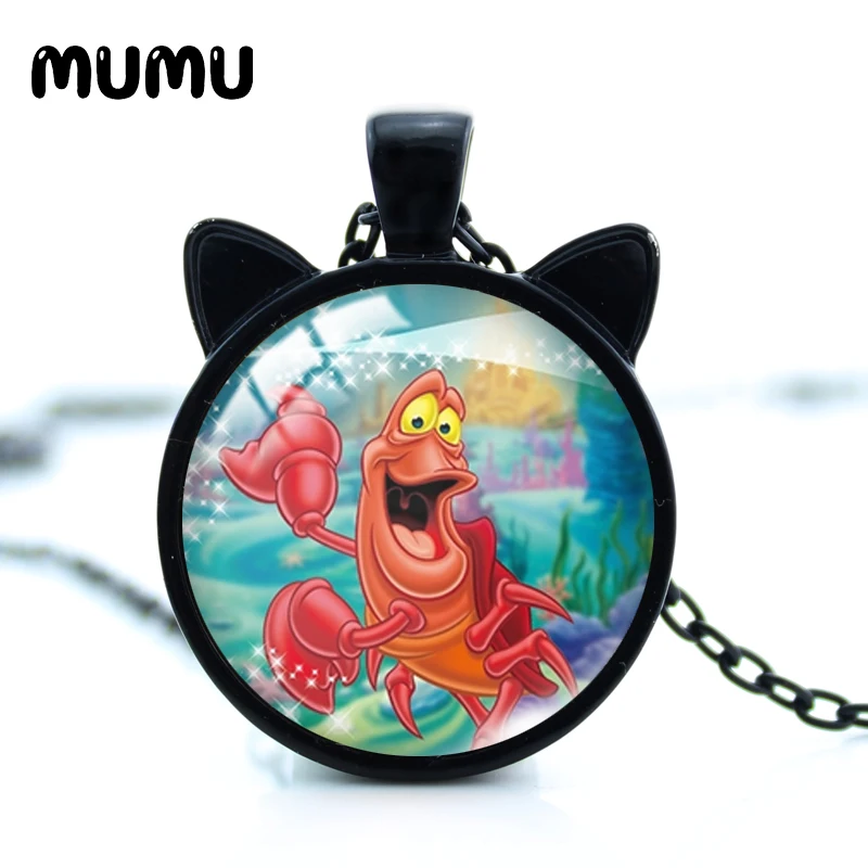 Ожерелье с маленькой русалочкой и кошачьими ушками ожерелье подвеской в виде