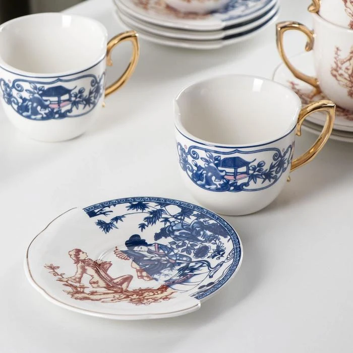 Tea set Double 6 cups 240 ml saucers d 13.5 cm 6981310 for home kitchen tea Teapot ceremony supplies Teaware Sets Dining Bar Garden |