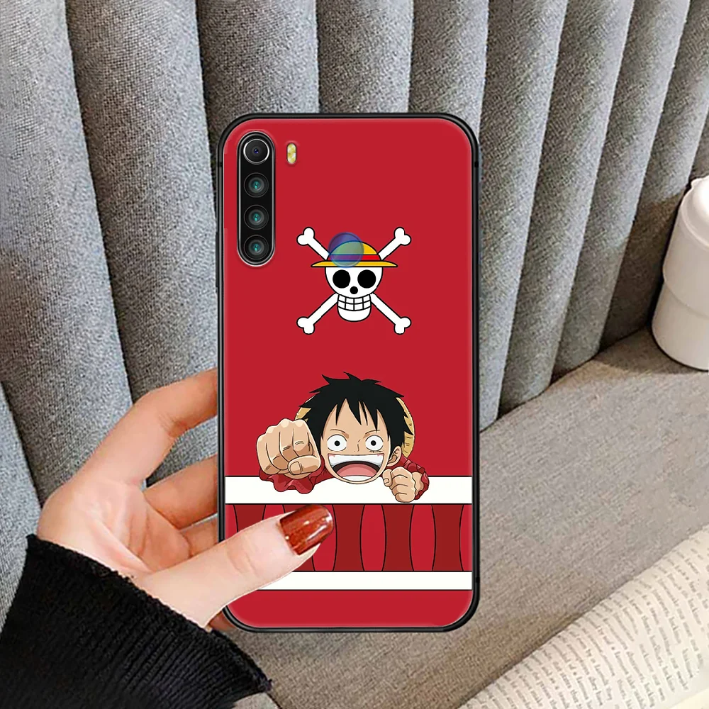 

Anime One Piece Luffy Phone Case cover For XIAOMI Redmi Note 3 4 4X 5 6 7 8 9 Pro T S max black prime silicone hoesjes soft