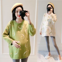 warm fashion knitting maternity sweater maternity clothing long sleeve pregnant women casual o neck maternity sweater pullover
