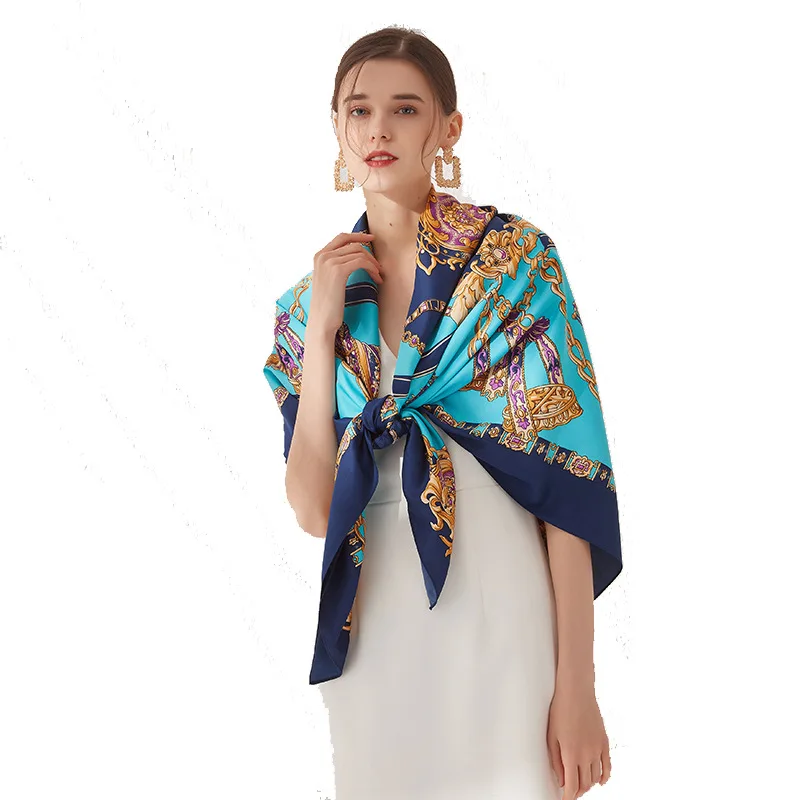 

Silk Scarf Women Shawls Wraps Fashion Small Hair Neck Hijabs Foulard Scarves Female Lady bufanda seda mujer echarpe ete soie