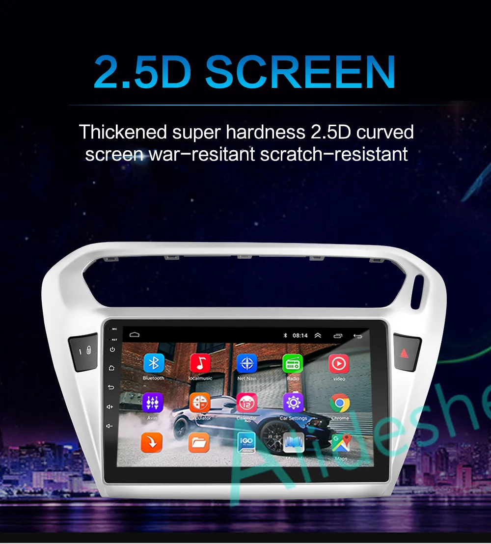 2G+ 32 2.5D 2Din Android 8,1 GO автомобильный dvd мультимедийный плеер gps для peugeot 301 Citroen Elysee радио 2013- navigatio WiFi BT