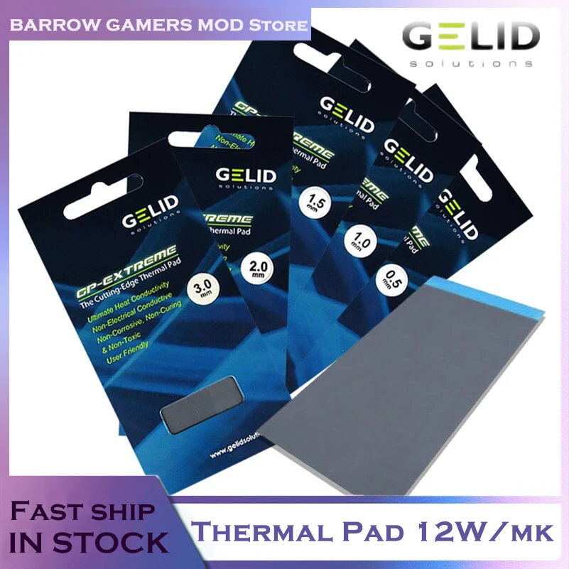 

GELID GP Extreme Thermal Pad 12W/mk For CPU GPU North/South Bridge Graphics Card 80x40mm 0.5/1.0/1.5/2.0/3.0mm Silicone Mat