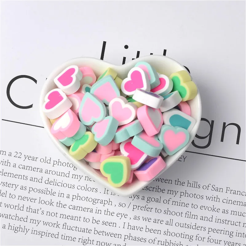 Искусственная полимерная глина в форме сердца сахарной ваты для поделок