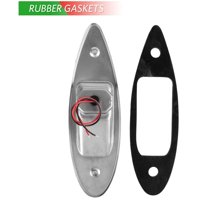 

2Pcs Marine Boat Yacht Light 12V Stainless Steel, Waterproof, LED Bow Navigation Lights Pontoons Sailing Signal Lights