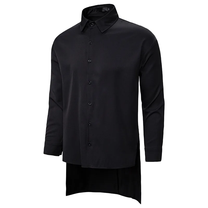 

Mens Slim Fit Button Down Dress Shirts 2021 Autumn New Long Sleeve Gothic Shirt Men Hip Hop Streetwear Casual Shirt Male Camisa