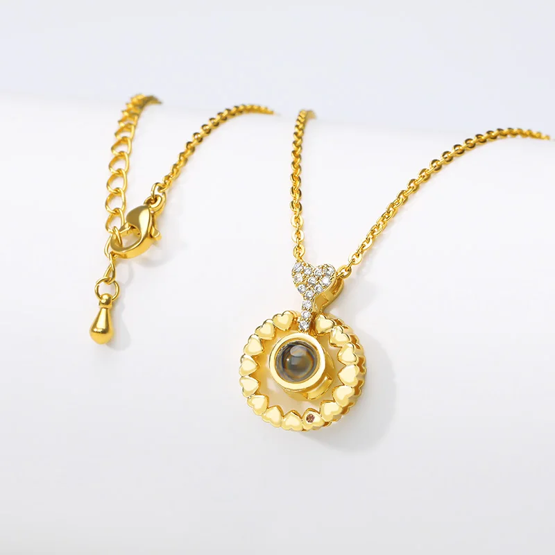 100 языковые ожерелья подвеска золото я люблю тебя ожерелье для женщин пара