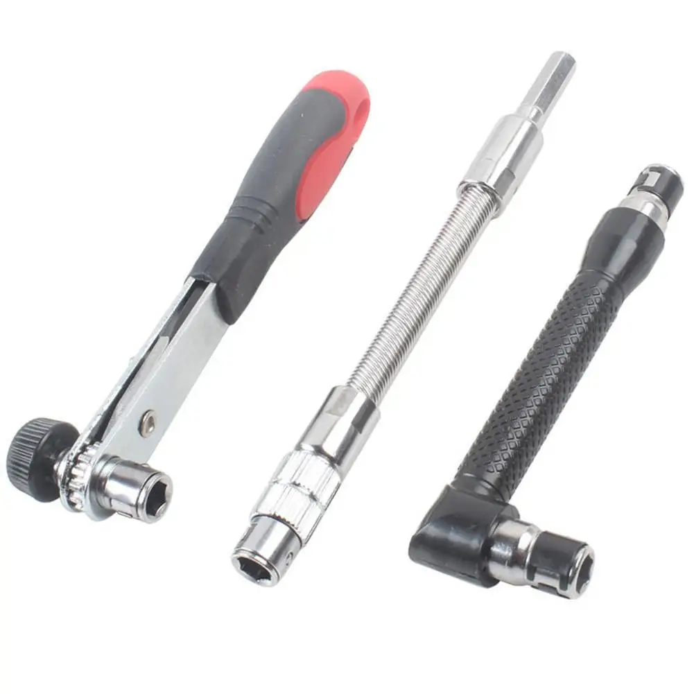 Мини ключ с трещоткой двухконцевой ручной торцевой + комплект пружинных