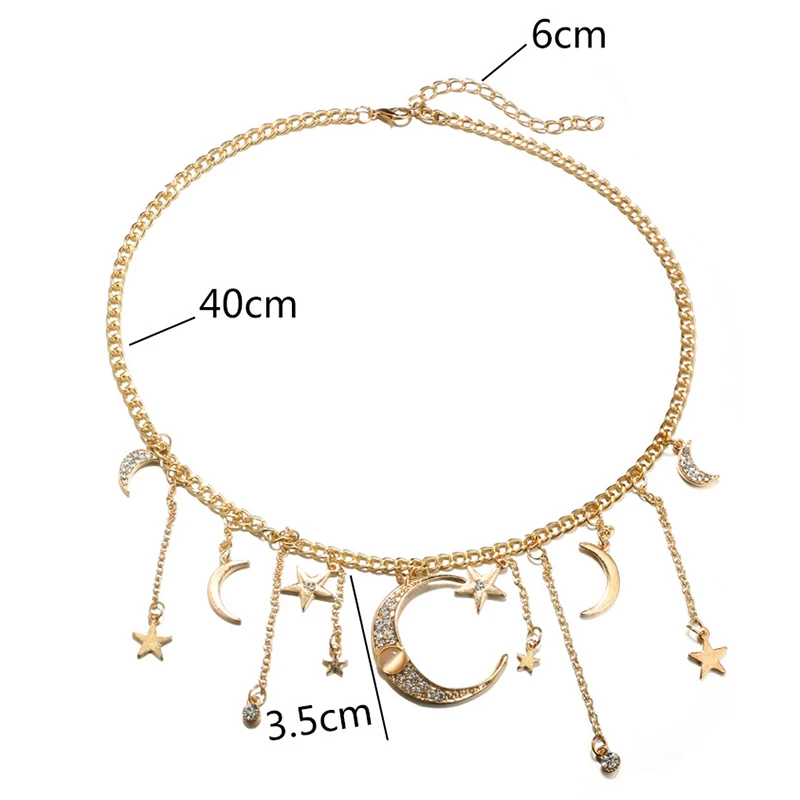 1 шт. новый красивый модный кулон в стиле бохо Звезда Луна ожерелье с кисточкой