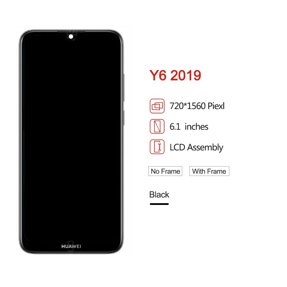 Для 6,0" huawei Y6 ЖК-дисплей с рамкой+ сенсорный экран панель дигитайзер для Y6 Pro дисплей Y6 Prime экран
