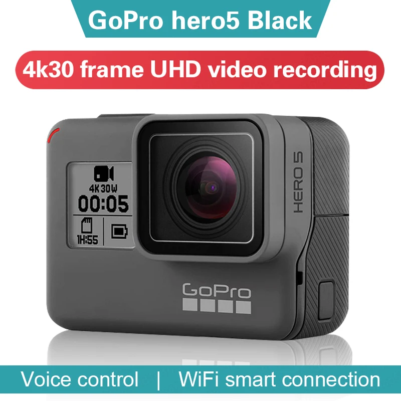 

gopro hero 5 black action camera 4k 30 fram sports ultra hd dv wifi Anti shake motion camera Motorcycle riding and skiing camera