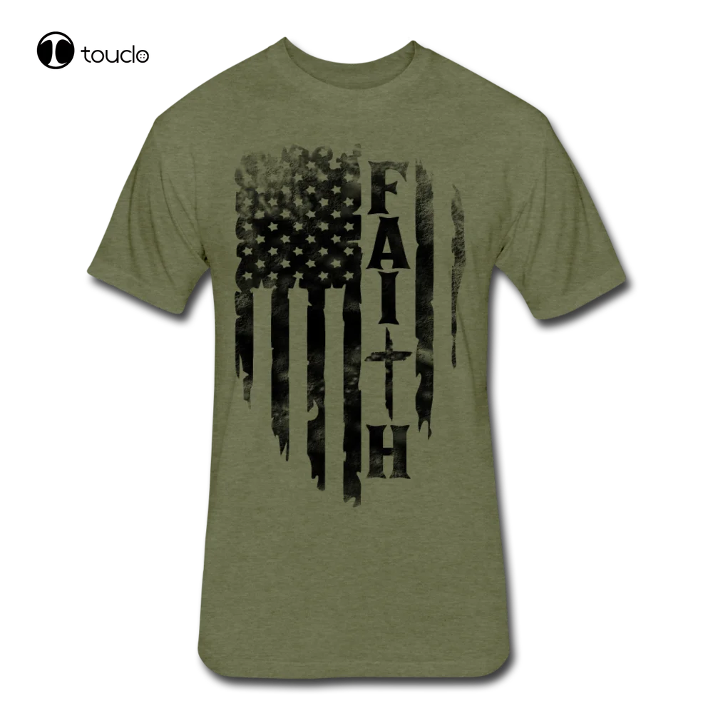 

Хлопковая/полиэтиленовая футболка унисекс с надписью «God And Country Faith»