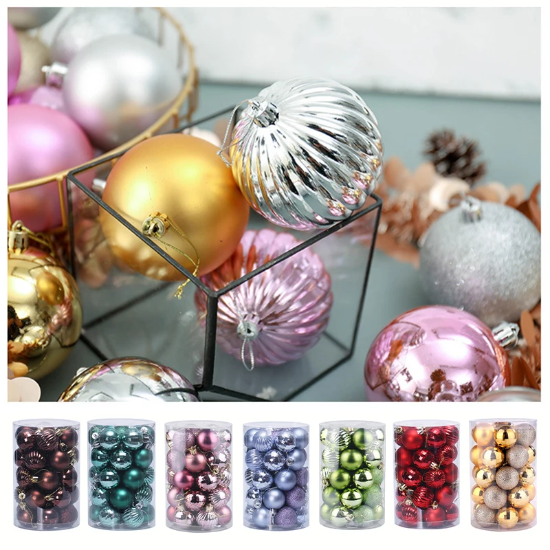 Торги Рождество розовое золото мяч небьющиеся украшения Baub дерево кулон