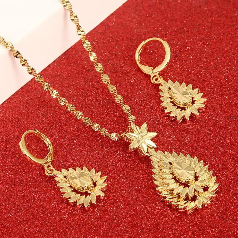 Эфиопские Модные Ювелирные наборы золотого цвета Эритрея хабеша Судан