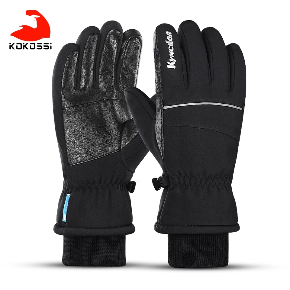 

KoKossi Winter Ski Gloves Waterproof Touch Screen Windproof Outdoor Sports Warmth Gloves Palm Non-slip Snowboard Gloves Unisex