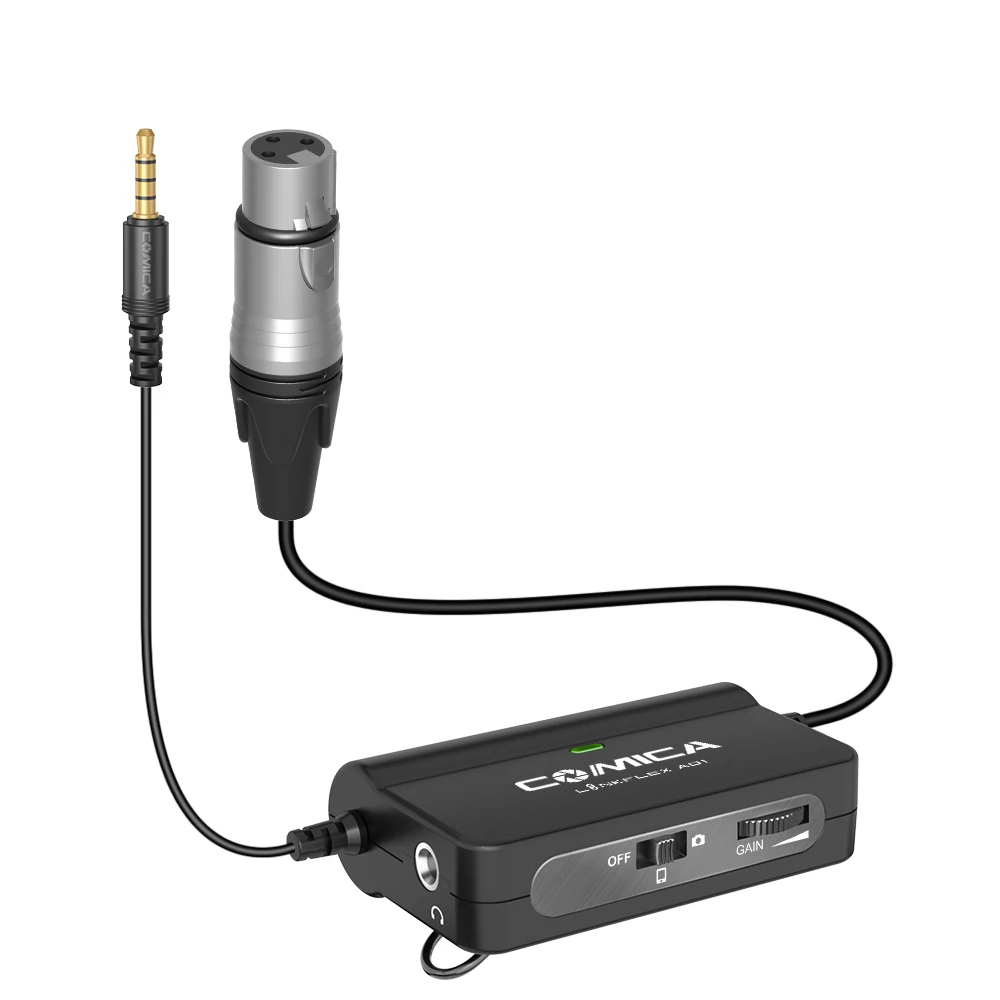 Микрофонный усилитель адаптер Comica LINKFLEX AD1 от XLR до 3 5 мм аудиоадаптер для цифровой