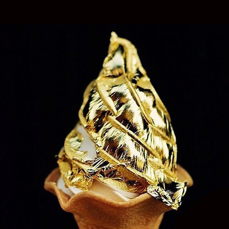 1 шт. 4 33 см листочек из съедобного золота бумажные листы 24 к чистая натуральная