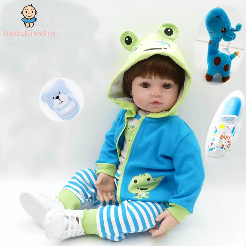 47 см Силиконовые Reborn Super Baby реалистичные детские Bonecas Детские куклы Bebes Reborn Brinquedos Reborn игрушки для детей Подарки