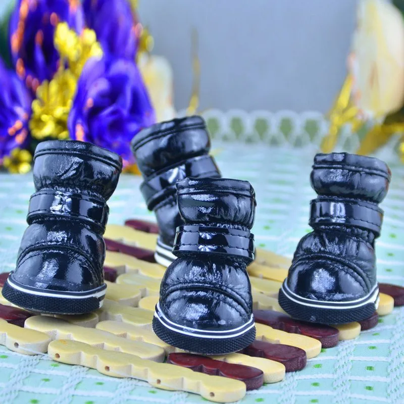 

4Pcs/Set Winter Pet Dog Shoes Warm Snow Boots Waterproof Small Dogs Non Slip Casual Shoes For ChiHuaHua Pug Pet Product