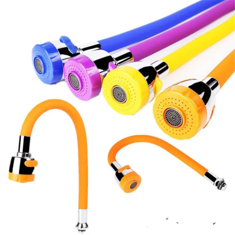 Flexible Hose Silicone Tube Kitchen Faucet Accessories 360 Degree Water Tap Filter General Interface