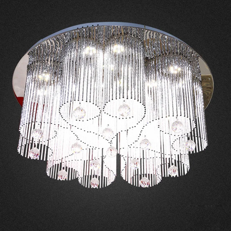 Роскошный светодиодный хрустальный светильник E14 потолочный лампа для гостиной