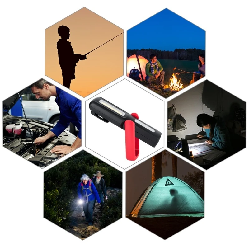 Рабочий перезаряжаемый светодиодный фонарь рабочий светильник COB с магнитным