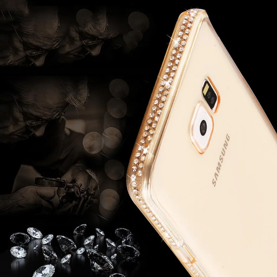 Алмазный Корпус из ТПУ для Samgung Galaxy S8 S9 плюс S10E S10 Примечание 10 9 8 A20E A10 A20 A30 A50 A70 M10 M20