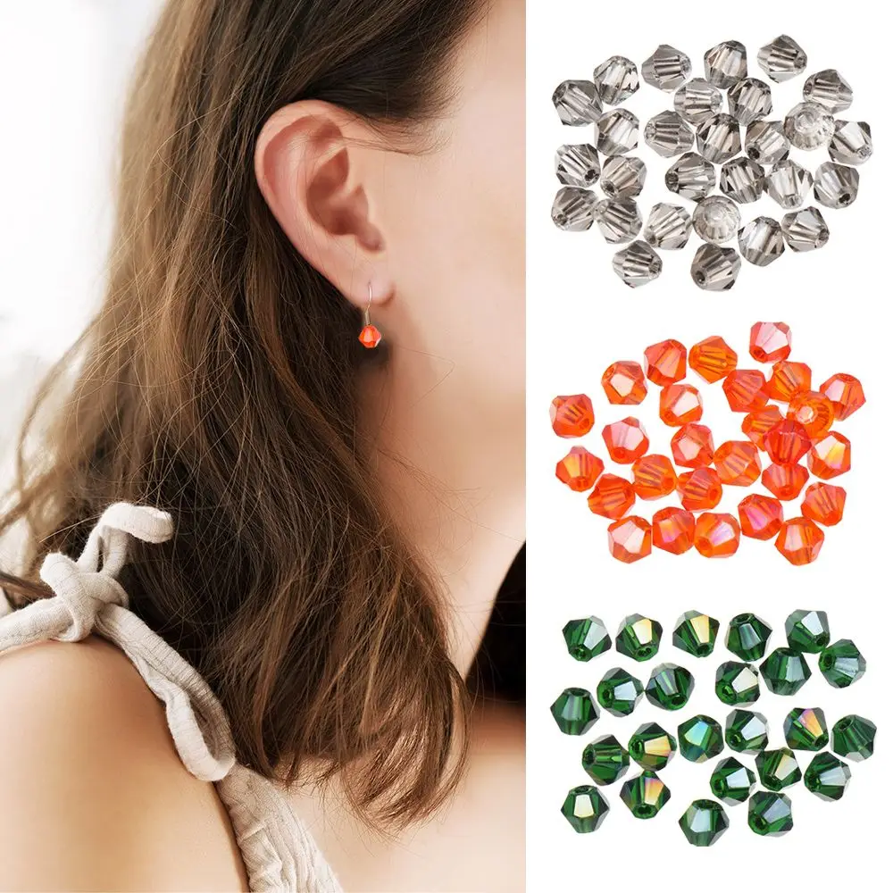 

DIY 4mm Bracelet Beaded Bracelet Necklace Dress Jewelry Making Coloured Glaze Beads Vitrella Loose Spacer Diamond Beads