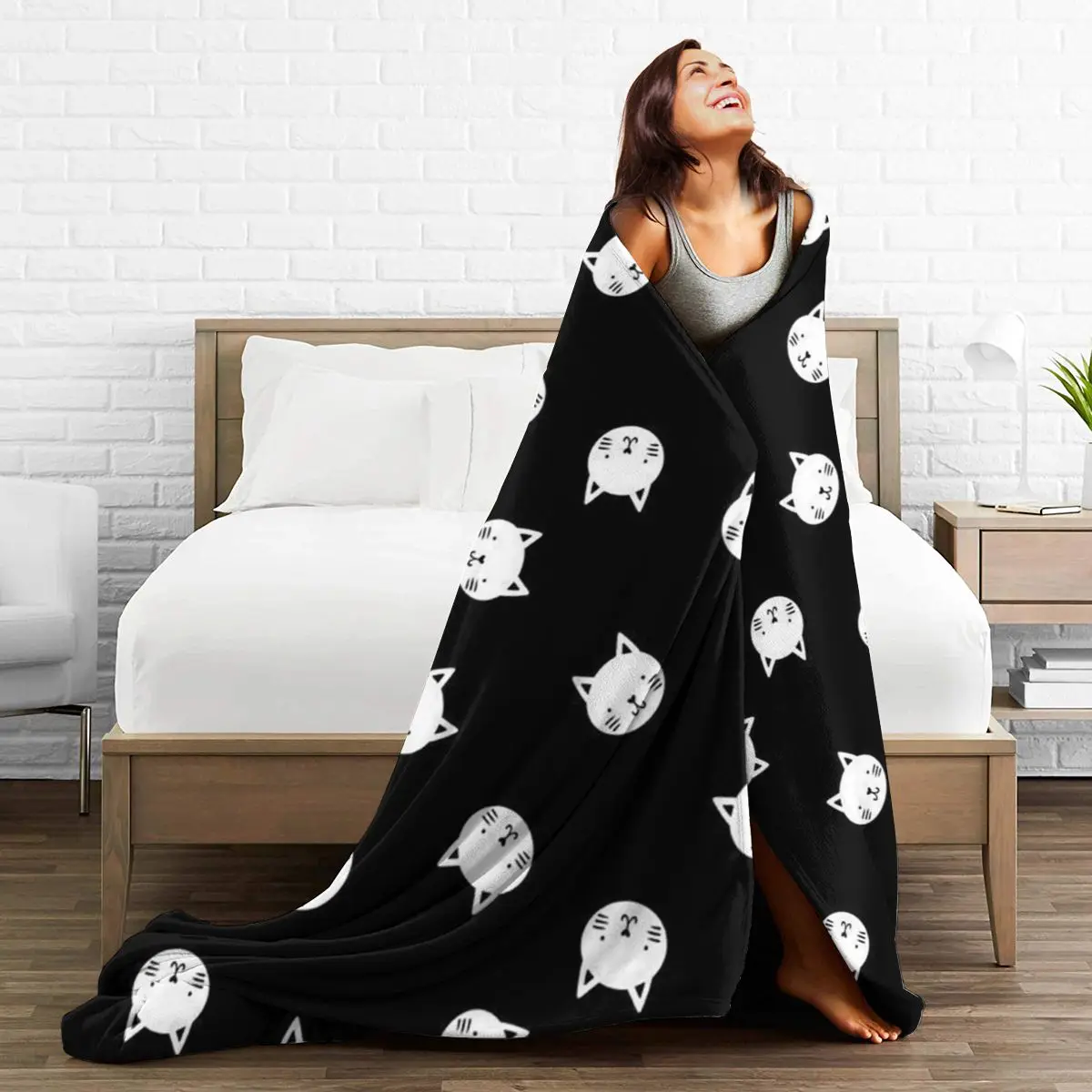 

3D Cartoon Sherpa Blanket Warm Super Soft Flannel Office Nap Bedspread Sofa Bedding Plush Quilt Plaids 294043820