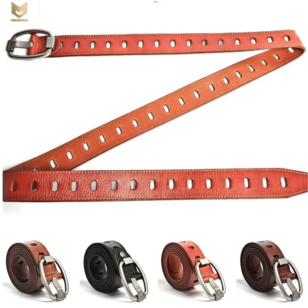 

Top Layer Leather Casual High Quality Belt For Men Original Cowhide Vintage Design Pin Buckle Genuine Leather Ceinture