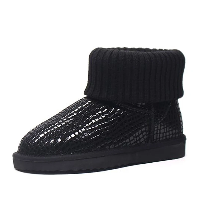 Высококачественные женские модные зимние ботинки UVWP из натуральной кожи теплая