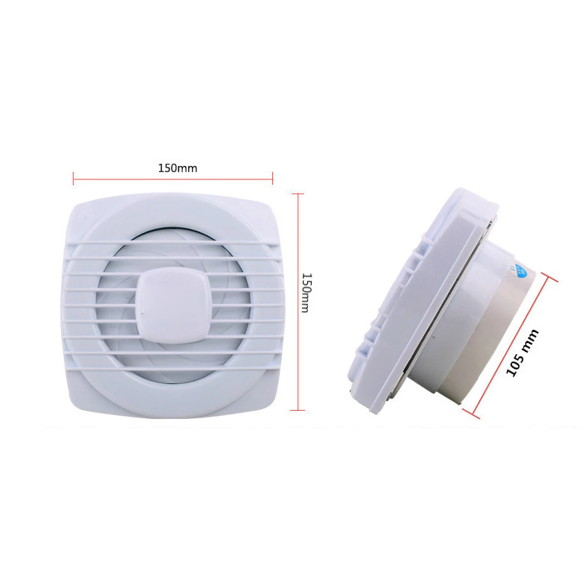 12 Вт 4 дюймовый бесшумный вытяжной вентилятор 220 В для дома отеля стекла окон стен