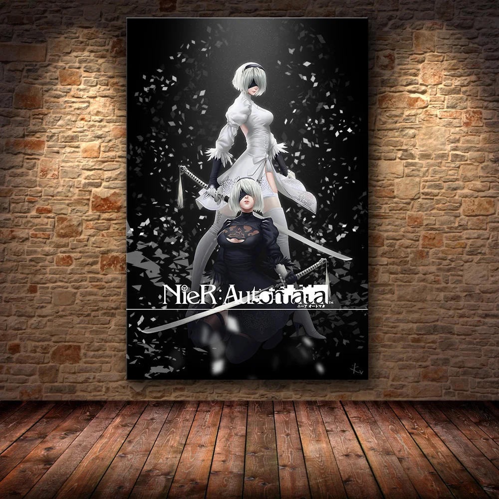 02 Картина для украшения плаката без рамы NieR: Automata на HD холсте, Картина на холсте, художественная настенная живопись, картины на холсте - Цвет: 02