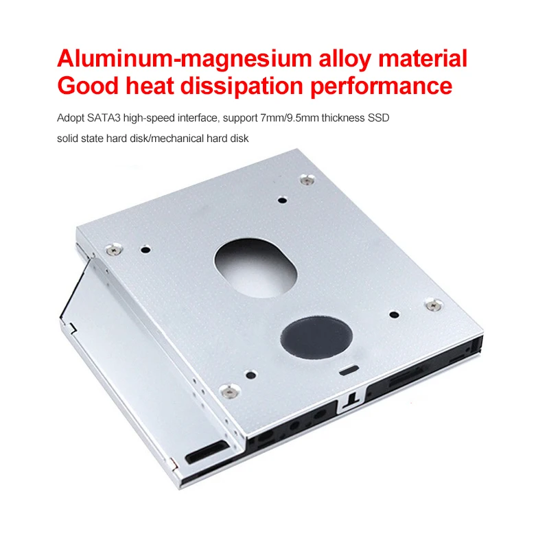 Лидер продаж алюминиевый переходник для второго жесткого диска 9 5 мм 12 7 SATA Optibay 3 0