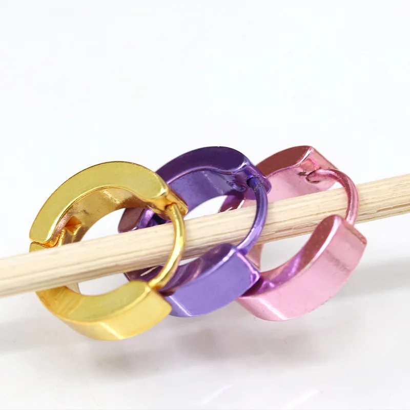 Серьги-кольца из нержавеющей стали в стиле панк для женщин и мужчин модные серьги