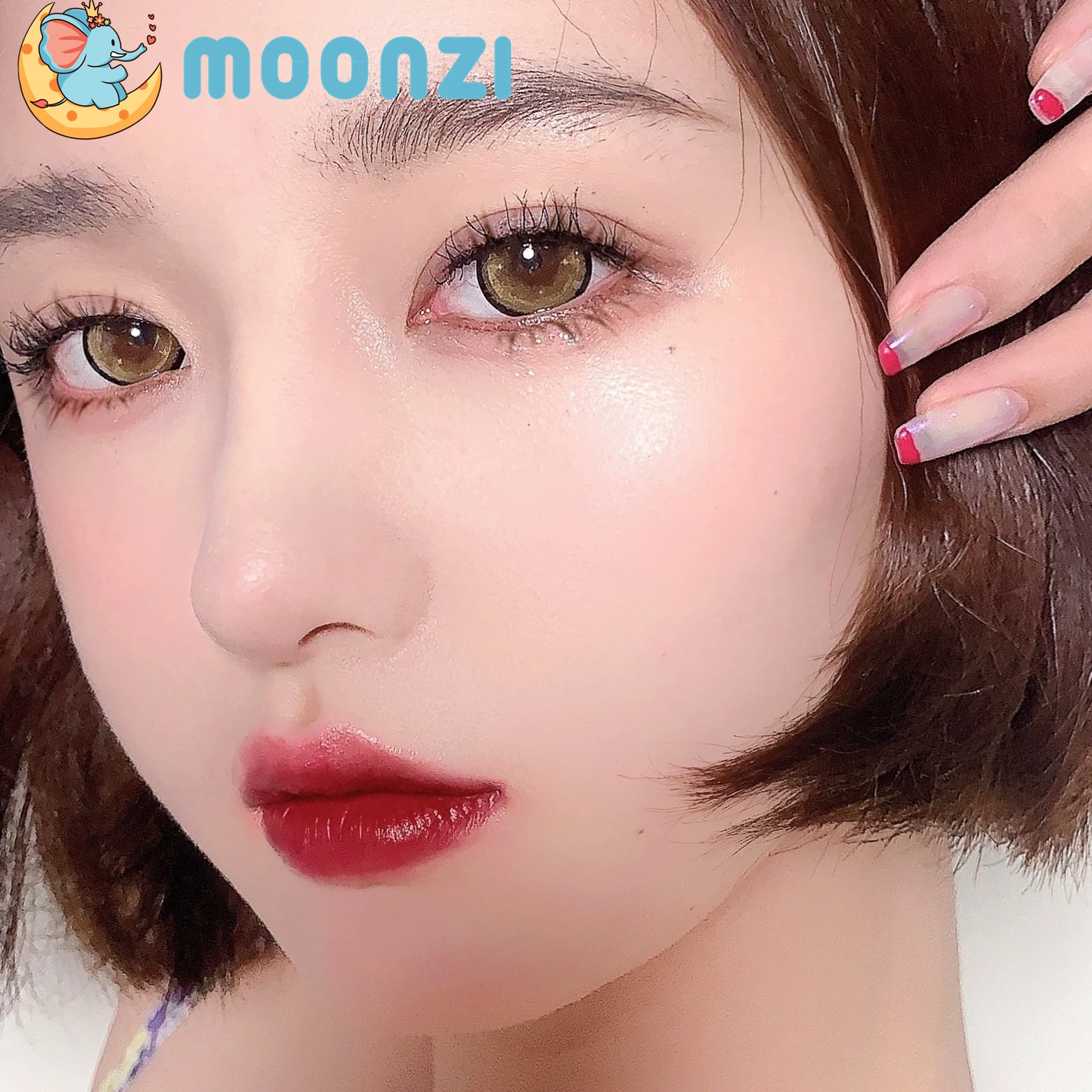 MOONZI ананас хлопки контактные линзы ежегодно коричневый мягкий для глаз большой