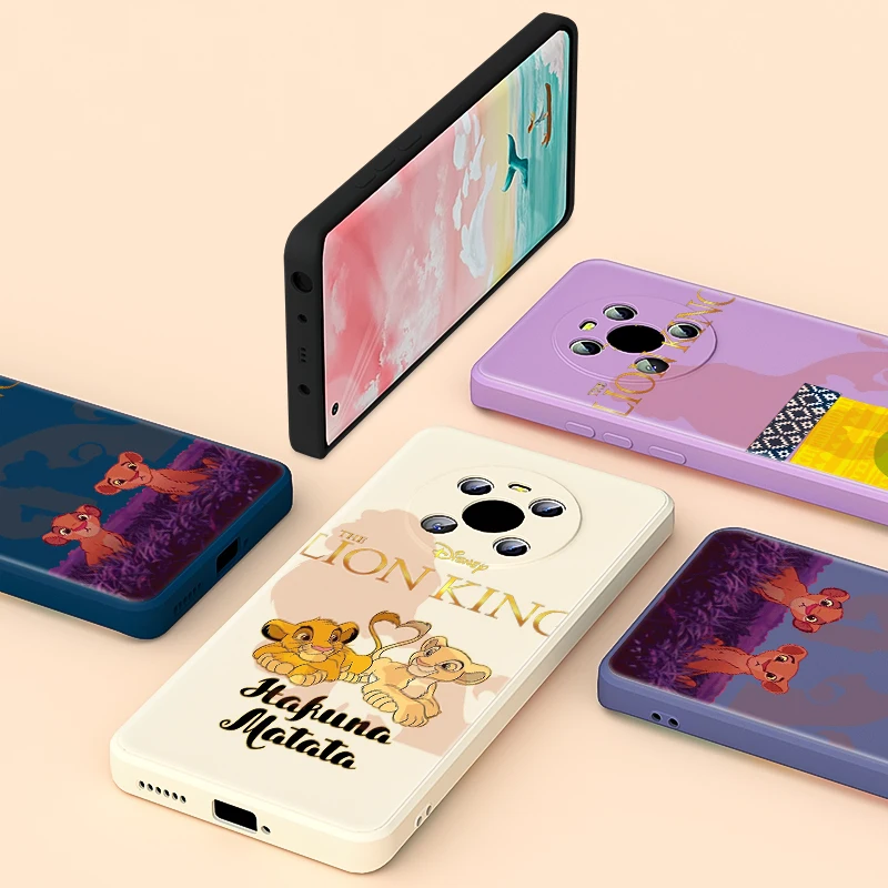 

The Lion King Cute Liquid Silicone Soft For Huawei Mate 40 40E 30 30E Pro 20 Lite Y5P Y6P Y7P 2020 Y9A Y9S Phone Case