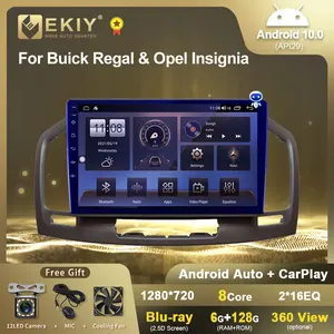 ekiy 1280720 android 10 car radio for buick regal for opel insignia 2009 2013 multimedia player stereo navigation gps 2din dvd free global shipping