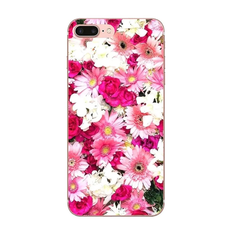 Gerbera Pink Flowers For Samsung Galaxy Note 5 8 9 S3 S4 S5 S6 S7 S8 S9 S10 5G mini Edge Plus Lite Soft TPU Non-slip | Мобильные
