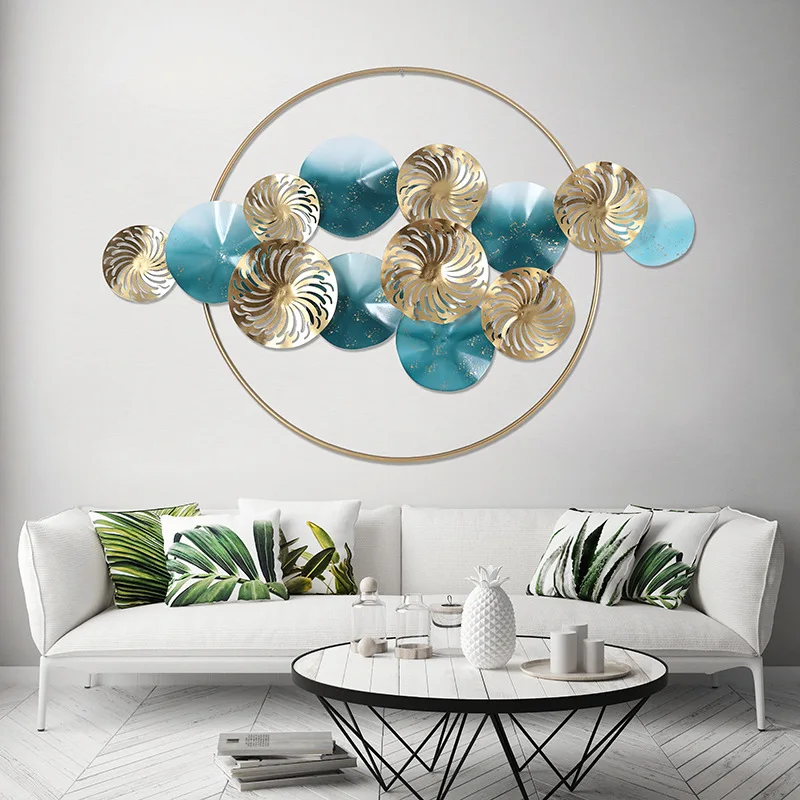 

Новый настенный металлический Настенный декор в китайском стиле, украшение для комнаты, роскошное живое искусство, стереоскопический дома...