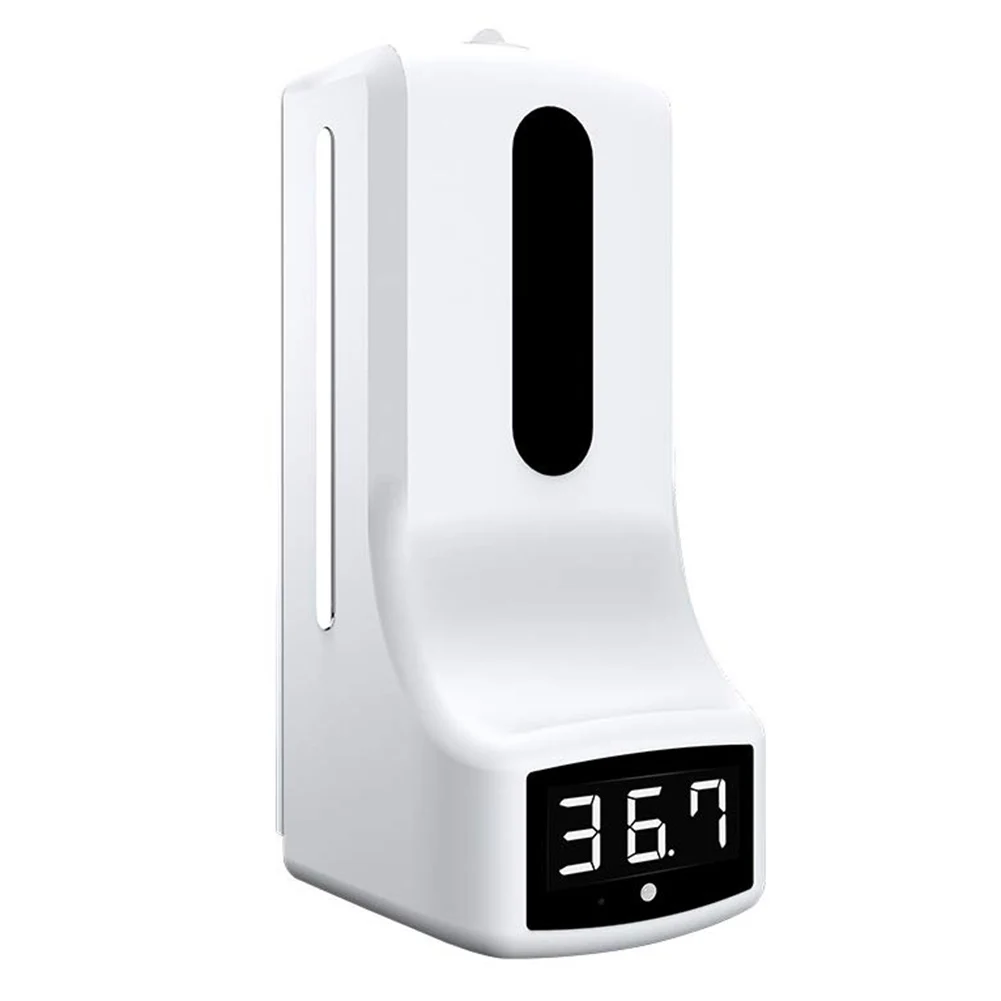 

Ho Wall Mounted Thermometer with Hand Soap Dispenser Automatic Temperature Measurement with Alarm for Office Home School PLD