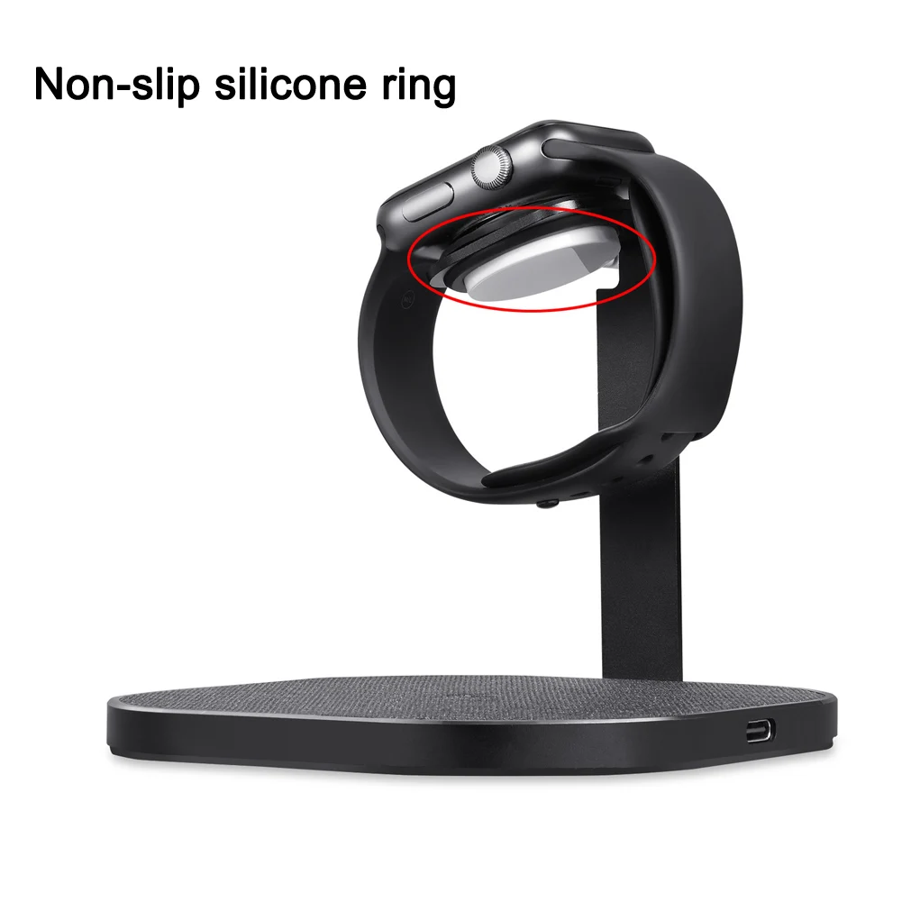 2 в 1 Беспроводное Зарядное устройство Док-станция Быстрая Зарядка адаптер для Apple