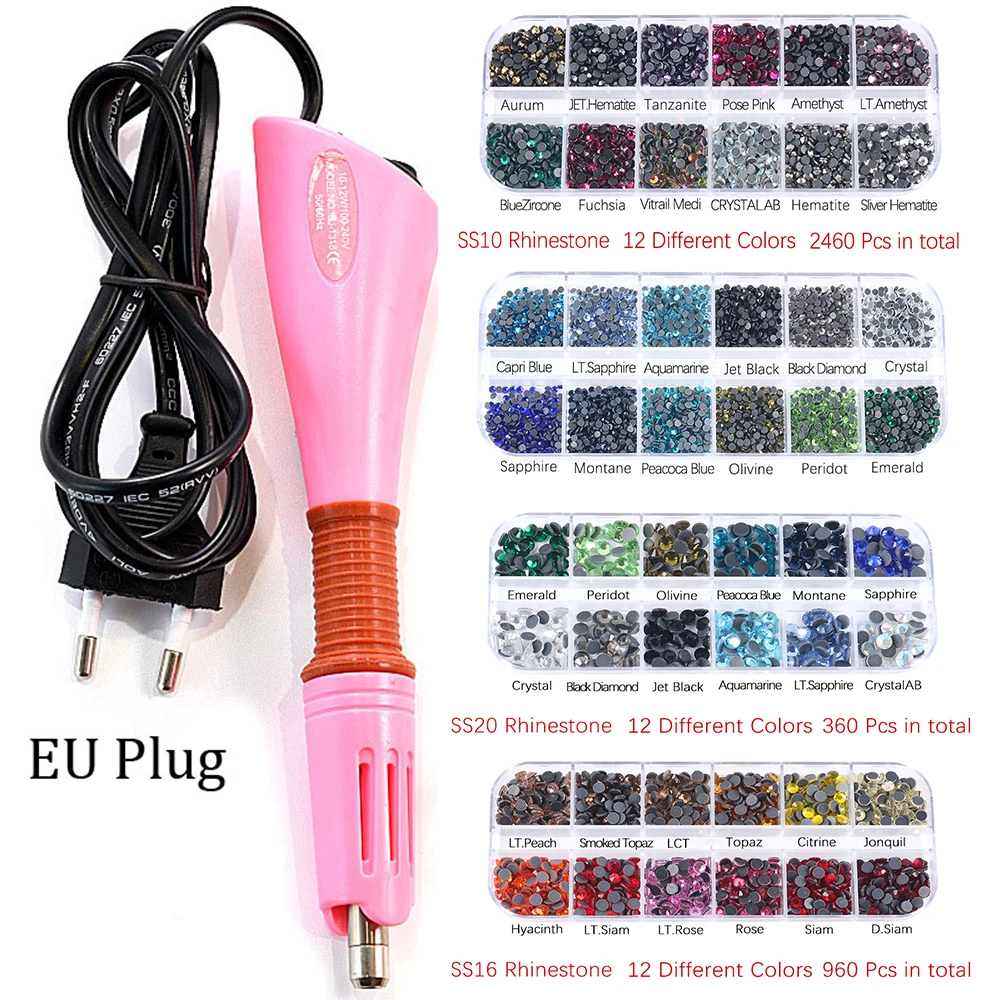 Форма для горячей стразы 7 размеров машина фиксации набор s-аппликаторов утюжок