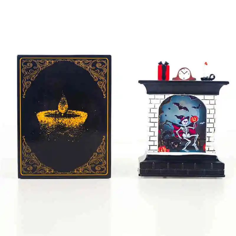 Хэллоуин украшения ночные светильники креативный камин фонарь светодиодный