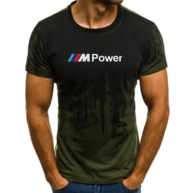 Новинка 2019 летняя модная забавная футболка с логотипом M Power для мужчин немецкая M3