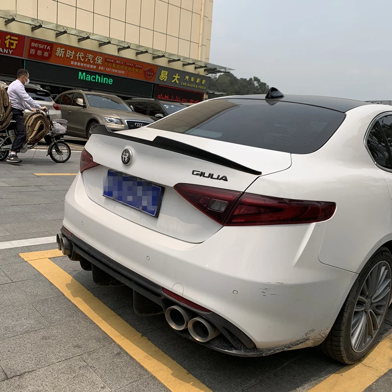 Спойлер из углеродного волокна для Alfa Romeo Giulia 2016-2019 спойлер автомобильного
