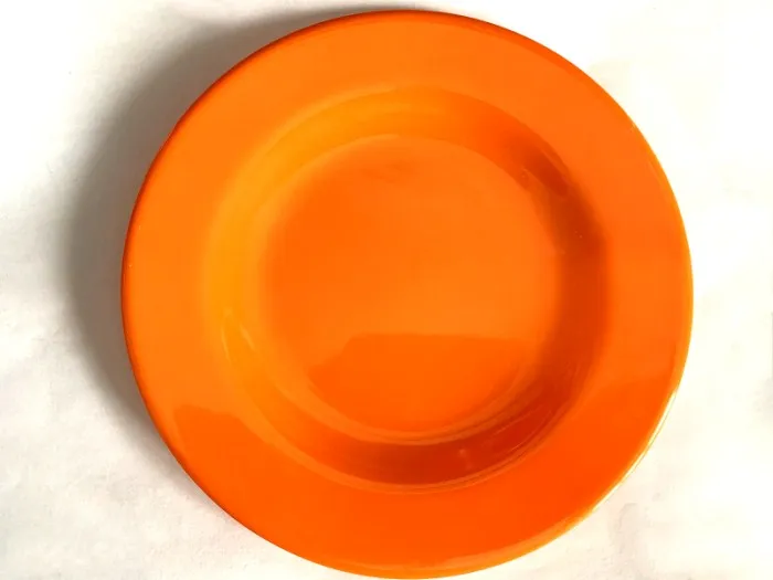 F511 Orange FEIGO, 1 шт., обеденные тарелки, красочная посуда, фруктовое блюдце, пищевые пластиковые тарелки для закусок, кухонные принадлежности, тарелки F511 - Цвет: F511 Orange