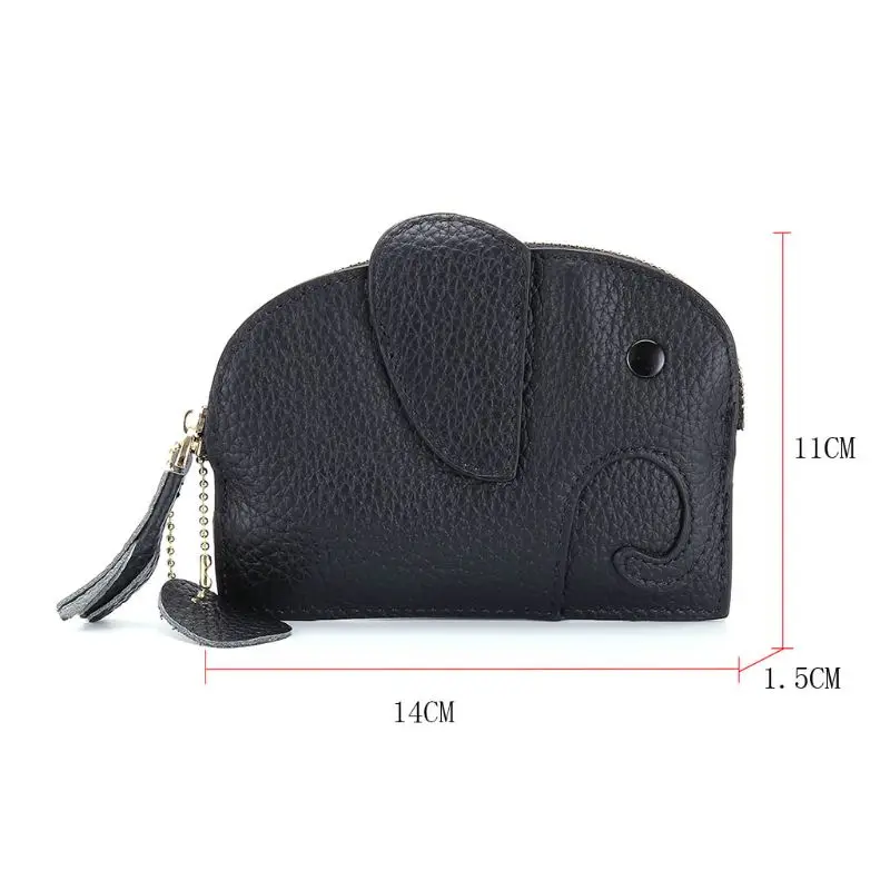 

Cartoon Elephant Wallet Credit Card Holder PU Coin Purse Case Keyring Organizer A2UA