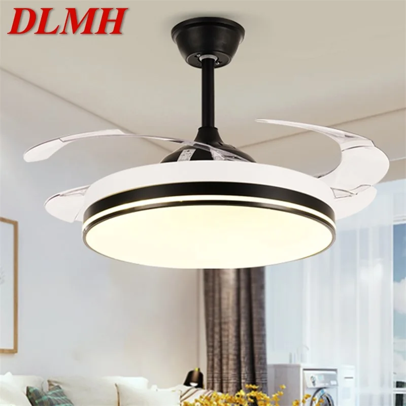 

DLMH Ceiling Fan Light Invisible Lamp With Remote Control Modern Simple LED For Home Living Room