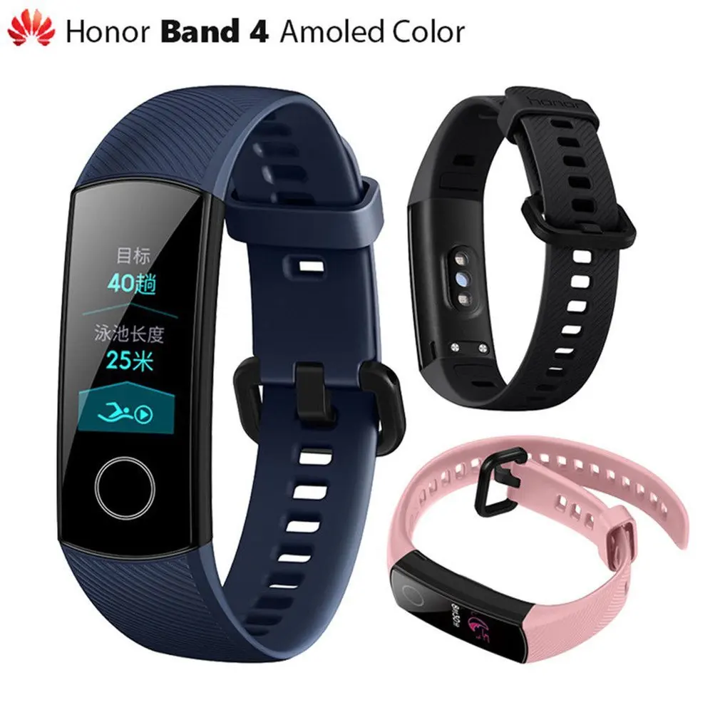 Huawei Honor Band 4 умный Браслет 2.5D стекло сенсорный экран Bluetooth монитор сердечного